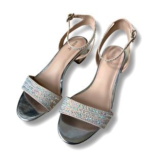 Maripe Strut Nude Silver Dress Sandals